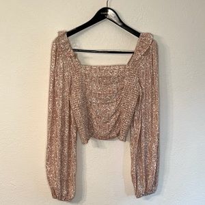 BB Dakota by Steve Madden - Ruffle Long Sleeve, Crop Top, Size L